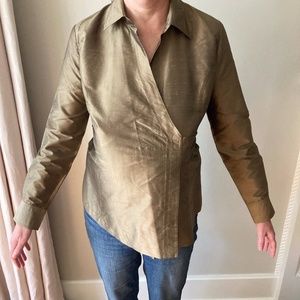 Mimi Maternity Silk Wrap Top - size s
